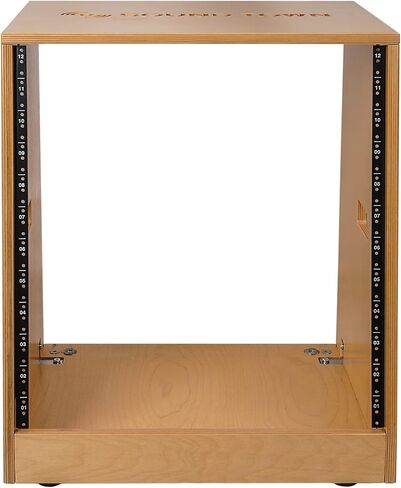 Sound Town DIY Solid Baltic Birch Plywood Slanted 20U Studio Rack, Weathered Brown, with Rubber Feet, Casters (SDRK-20TB) in Saudi Arabia