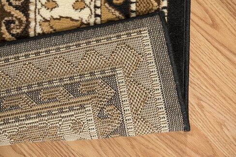 سجادة United Weavers Dallas Tres Runner - أسود، 2x8 عداء، سجادة جنوب غربية للمنطقة الداخلية بنمط حدود، ظهر من الجوت in Kuwait
