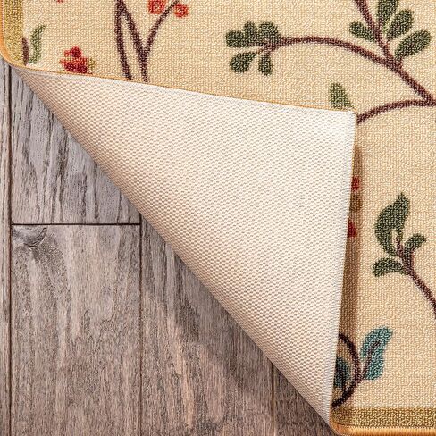 Well Woven Jenni Ivory Botanical Floral Transitional Non-Slip Runner Rug 2x7 (2' x 7') in Saudi Arabia