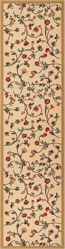Well Woven Jenni Ivory Botanical Floral Transitional Non-Slip Runner Rug 2x7 (2' x 7') in Saudi Arabia