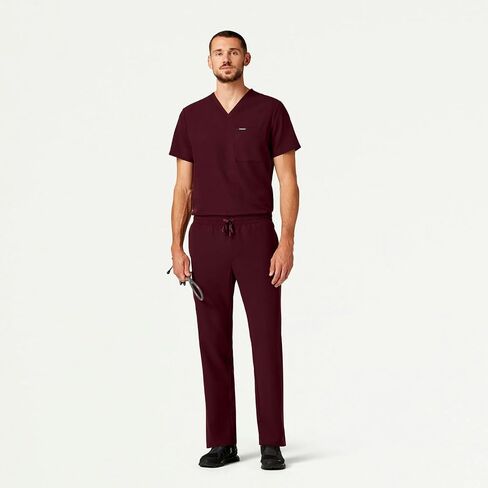 Jaanuu Holmes Men's 1-Pocket Classic V-Neck Scrub Top in Saudi Arabia