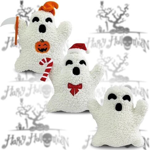 Ghost Pillow Plush, 12 inch Cute Ghost Halloween Christmas Party Throw Pillows, Stuffed Ghost Shaped Decorative Spooky Pillows Outdoor Home Cushion Decorations (Ghost) in Saudi Arabia