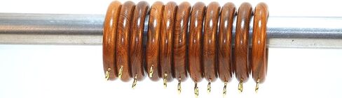 Premium Wooden Curtain Rings for Window and Door Decoration (24 Pieces) Wood Drapery Rings | Inner Dia 1.75 Inch and Outer Dia 2.5 Inch | Beech Wood in Saudi Arabia