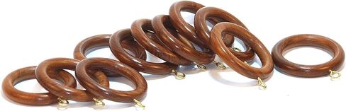 Premium Wooden Curtain Rings for Window and Door Decoration (24 Pieces) Wood Drapery Rings | Inner Dia 1.75 Inch and Outer Dia 2.5 Inch | Beech Wood in Saudi Arabia