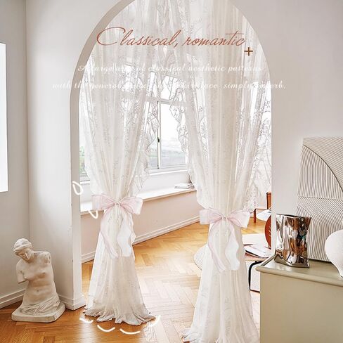 2 Pcs Bowknot Curtain Tiebacks, Butterfly Curtain Ties with Pearls, Sweet Bow Curtain Holdbacks Buckles for Home Decorative (Pink) in Saudi Arabia