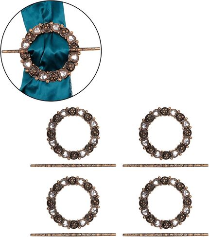 ستائر تيباكس ستارة على شكل قلب حافة لوحة عوائد ستائر دائرية عتيقة - 4 قطع in Kuwait