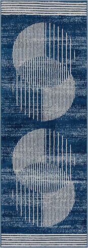 سجادة Livabliss Floransa للمساحة الحديثة، مقاس 2'7 بوصة × 10 بوصة، دنيم، (3 بوصة × 10 بوصة) in Kuwait