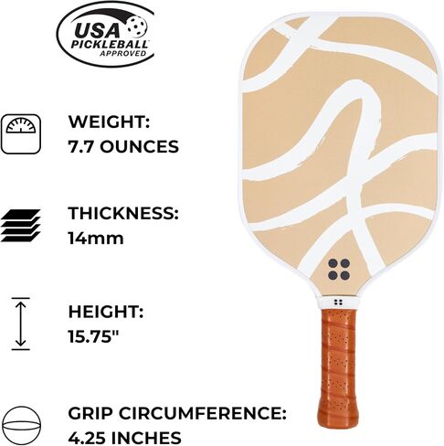 Holbrook Pickleball Paddle - Sport Series, USAPA Approved Pickleball Racket with Durable Fiberglass Surface, Skill Levels | cute pickleball paddles | pickleball accessories women in Saudi Arabia