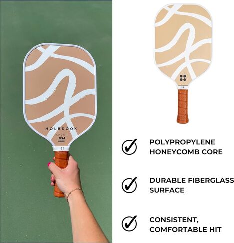 Holbrook Pickleball Paddle - Sport Series, USAPA Approved Pickleball Racket with Durable Fiberglass Surface, Skill Levels | cute pickleball paddles | pickleball accessories women in Saudi Arabia