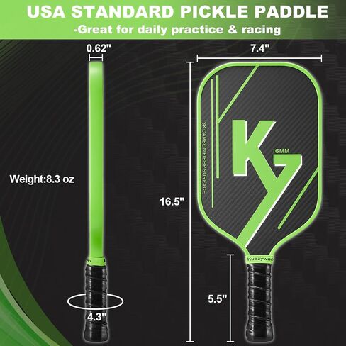 T700 3K Pickleball Paddle Carbon Fiber- USA Standard Pickle Ball Paddle，Enhanced Sweet Spot Pickleball Paddle, Honeycomb Core Paddle, 16mm Pickleball Rackets for Adults & Pros (Single) in Saudi Arabia