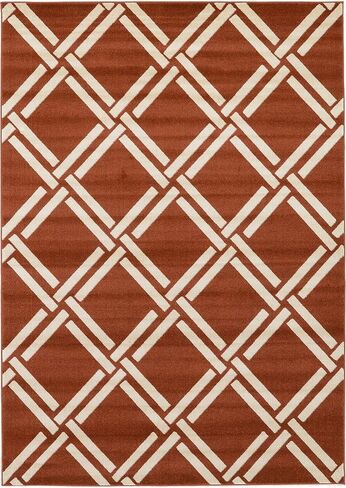 Unique Loom Trellis Collection Geometric Modern Black Area Rug (9' 0 x 12' 0) in Saudi Arabia