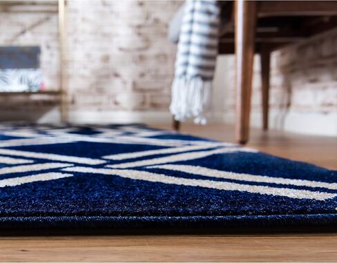 Unique Loom Trellis Collection Geometric Modern Black Area Rug (9' 0 x 12' 0) in Saudi Arabia