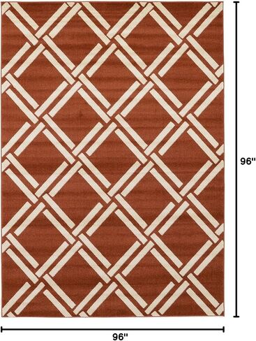 Unique Loom Trellis Collection Geometric Modern Black Area Rug (9' 0 x 12' 0) in Saudi Arabia