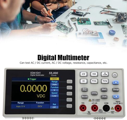 XDM1041 Digital Desktop Multimeter, 3.7in LCD Mini True RMS Temperature Tester Meter for Instruments and Laboratories(US Plug) in Saudi Arabia