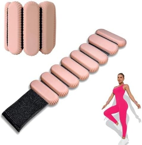 Ankle Weights for Women Men, Adjustable Wrist Weighted Bracelet for Home Gym Workout, Walking, Running, Travel, Pilate, Yoga, Exercise,Barre,Strength Training, Set of 2 (1Lb Each) in Saudi Arabia