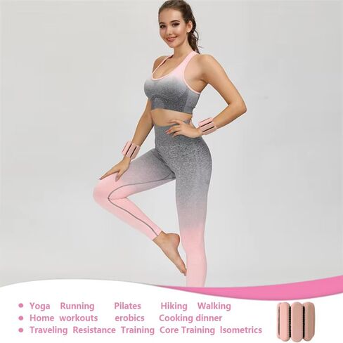 Ankle Weights for Women Men, Adjustable Wrist Weighted Bracelet for Home Gym Workout, Walking, Running, Travel, Pilate, Yoga, Exercise,Barre,Strength Training, Set of 2 (1Lb Each) in Saudi Arabia