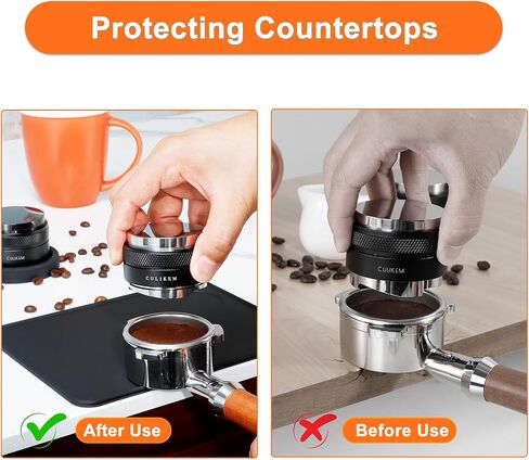Espresso Tamper Mat Coffee Tamping - CULIKEM Espresso Tamping Mat for Espresso Machine, Food Safe Silicone Coffee Tamper Mat as Espresso Machine Accessories in Saudi Arabia