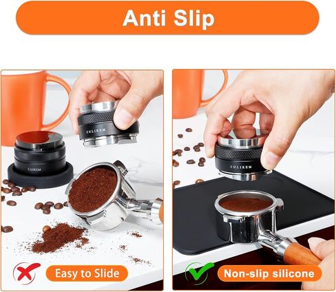 Espresso Tamper Mat Coffee Tamping - CULIKEM Espresso Tamping Mat for Espresso Machine, Food Safe Silicone Coffee Tamper Mat as Espresso Machine Accessories in Saudi Arabia