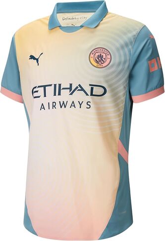Manchester City FC Men’s 2024/25 Authentic Definitely City Soccer Jersey - Slim Fit - Pink in Saudi Arabia