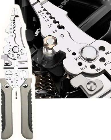 Multifunctional cable stripper crimper cable cutting pliers, adjustable automatic wire stripper tool, stainless steel multifunctional cable cutting stripper, crimping tool (1PCS) in Saudi Arabia