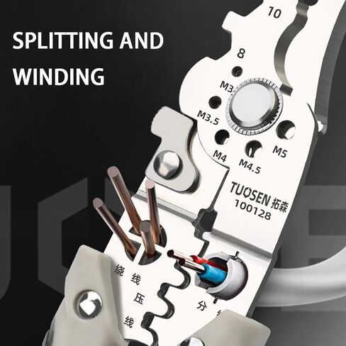 Multifunctional cable stripper crimper cable cutting pliers, adjustable automatic wire stripper tool, stainless steel multifunctional cable cutting stripper, crimping tool (1PCS) in Saudi Arabia