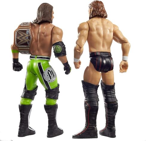 WWE Daniel Bryan vs AJ Styles Battle Pack Series #64 مع شخصيتين مفصليتين مقاس 6 بوصات ومعدات حلقية in Kuwait