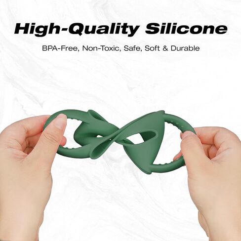 NiHome 2PCS سيليكون مقبض بهلوان قبضة متوافقة مع 14oz 20oz ستانلي البهلوانات، اكسسوارات للأطفال والكبار كوب ستانلي، مقابض بهلوان للمنزل السفر في الهواء الطلق الاستخدام اليومي (الأخضر) in Saudi Arabia