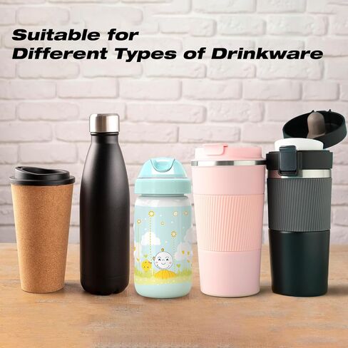 NiHome 2PCS سيليكون مقبض بهلوان قبضة متوافقة مع 14oz 20oz ستانلي البهلوانات، اكسسوارات للأطفال والكبار كوب ستانلي، مقابض بهلوان للمنزل السفر في الهواء الطلق الاستخدام اليومي (الأخضر) in Saudi Arabia