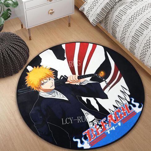 Anime Rug Bedrooms Anime Area Round Shape Carpet Rug Non Slip Ultra Soft Circular Rugs Dorm Gaming Room Best Decor, 39×39 in Saudi Arabia