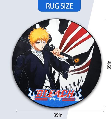 Anime Rug Bedrooms Anime Area Round Shape Carpet Rug Non Slip Ultra Soft Circular Rugs Dorm Gaming Room Best Decor, 39×39 in Saudi Arabia