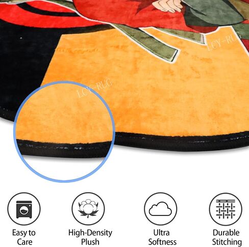Anime Rug Bedrooms Anime Area Round Shape Carpet Rug Non Slip Ultra Soft Circular Rugs Dorm Gaming Room Best Decor, 39×39 in Saudi Arabia