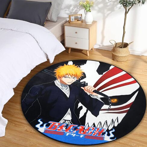 Anime Rug Bedrooms Anime Area Round Shape Carpet Rug Non Slip Ultra Soft Circular Rugs Dorm Gaming Room Best Decor, 39×39 in Saudi Arabia