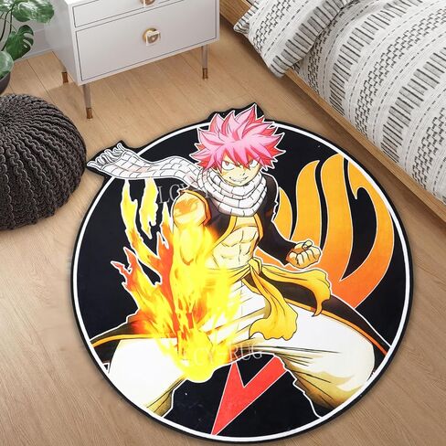 Anime Rug Bedrooms Anime Area Round Shape Carpet Rug Non Slip Ultra Soft Circular Rugs Dorm Gaming Room Best Decor, 39×39 in Saudi Arabia