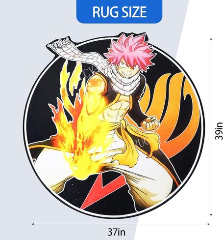 Anime Rug Bedrooms Anime Area Round Shape Carpet Rug Non Slip Ultra Soft Circular Rugs Dorm Gaming Room Best Decor, 39×39 in Saudi Arabia