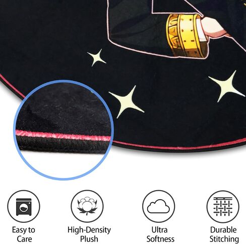 Anime Rug Bedrooms Anime Area Round Shape Carpet Rug Non Slip Ultra Soft Circular Rugs Dorm Gaming Room Best Decor, 39×39 in Saudi Arabia