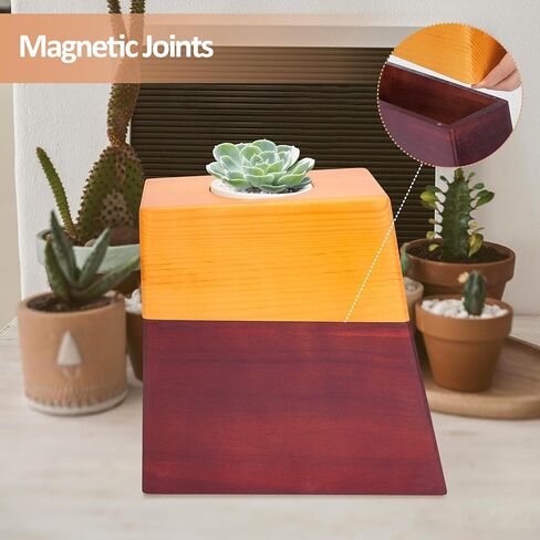 jxgzyy الجرار لرماد الإنسان الكبار الذكور الإناث جرة حرق النبات مع المفصل المغناطيسي الصلبة جرة تذكارية خشبية مع وعاء السيراميك الجرار الزخرفية الجرار الجنائزية الكبيرة لرماد الحيوانات الأليفة القط الكلب جرة in Kuwait