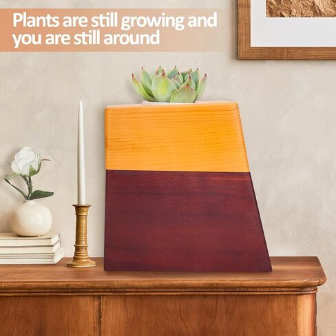 jxgzyy الجرار لرماد الإنسان الكبار الذكور الإناث جرة حرق النبات مع المفصل المغناطيسي الصلبة جرة تذكارية خشبية مع وعاء السيراميك الجرار الزخرفية الجرار الجنائزية الكبيرة لرماد الحيوانات الأليفة القط الكلب جرة in Kuwait