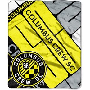 The Northwest Company MLS Columbus Crew Raschel Throw Blanket, 50" x 60", Scramble