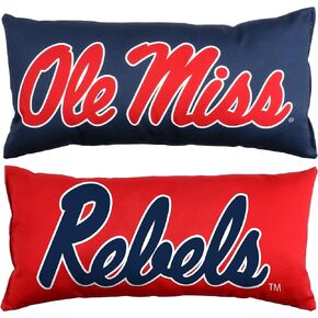College Covers Solid Color Bolster Travel Pillow, 1 Count (Pack of 1), Georgia Bulldogs
