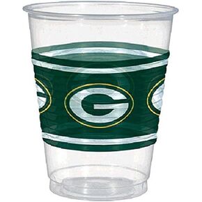 Green Bay Packers Plastic Cups (Pack of 25) - 16 oz. - Perfect for Game Day, Tailgates & Refreshing Drinks