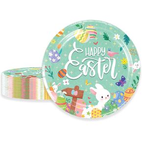 24 قطعة من أطباق ورق عيد الفصح للاستعمال مرة واحدة على شكل أرنب عيد الفصح للبالغين والأطفال، أدوات مائدة عيد الفصح السعيدة للاستعمال مرة واحدة، أطباق ورقية على شكل أرنب الربيع لحفلة عيد الفصح in Kuwait