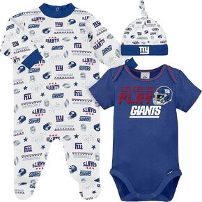 Gerber Unisex Baby NFL Team Footed Sleep and Play and Bodysuit Gift Set