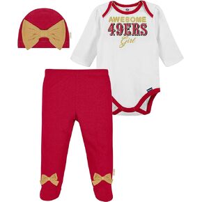 Gerber NFL Baby Girls Nfl Team Footed Pant and Bodysuit Gift Set