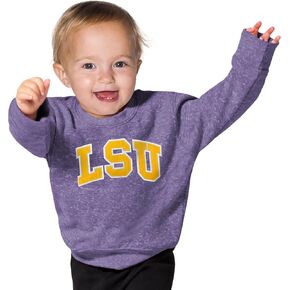 Little King NCAA Infant Boys and Girls Crewneck Knobby Sweatshirt With Tackle Twill Letters-Team Colors 6M 12M 18M in Kuwait