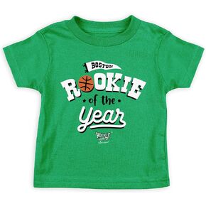 Boston Basketball Fans. Rookie of The Year Green Onesie or Toddler Tee (NB-7T)