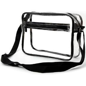 Youngever Clear Messenger Bag, Stadium Approved Clear Bag, Adjustable Cross-Body Strap Clear Plastic Bag