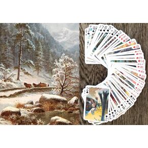 Christmas Gnomes Playing Cards (Poker Deck 54 Cards All Different) Christmas Gnomes Winter Dwarves Vintage Postcards Posters Carlsson