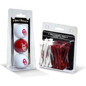Team Golf NCAA Logo Imprinted Golf Balls (3 Count) & 2-3/4" Regulation Golf Tees (50 Count), Multi Colored
