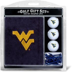 مجموعة هدايا Team Golf NCAA منشفة جولف مطرزة، 3 كرات جولف، و14 تي شيرت جولف مقاس 2-3/4 بوصة، منشفة ثلاثية الطي 16 بوصة × 22 بوصة و100% قطن