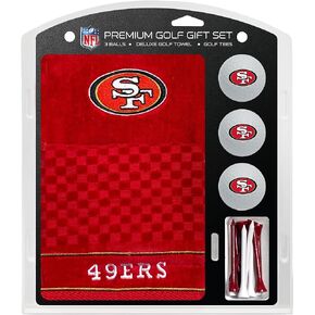 Team Golf Premium NFL Golf Gift Set: Embroidered Deluxe Golf Towel, 3 Golf Balls, and 14 Golf Tees (2-3/4" Regulation)